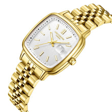 Load image into Gallery viewer, Lee Cooper April Square Case Date Window Silver Dial Gold
