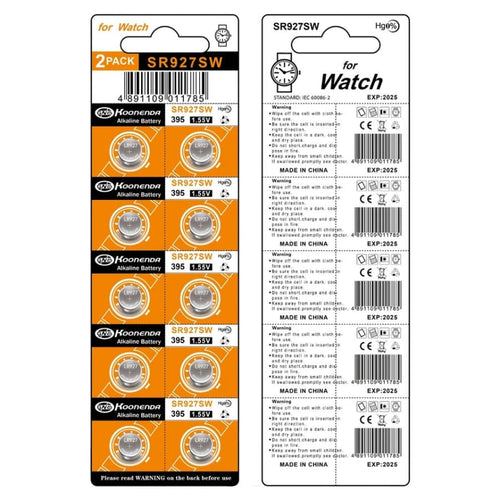 Koonenda 395 / SR927SW Watch Batteries (10 Pack)