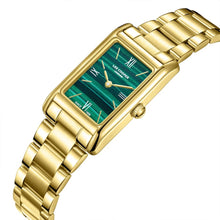 Load image into Gallery viewer, Lee Cooper Elegance Rectangular Green Dial Gold Watch
