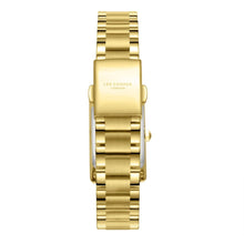 Load image into Gallery viewer, Lee Cooper Elegance Rectangular Green Dial Gold Watch
