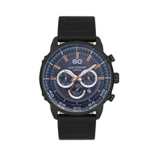 Load image into Gallery viewer, Lee Cooper Navy Blue Dial Black Leather Strap Watch –
