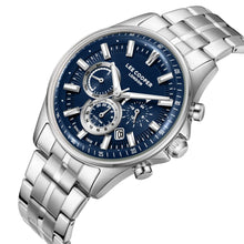 Load image into Gallery viewer, Lee Cooper Multifunction Blue Dial Silver Men’s Watch
