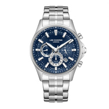 Load image into Gallery viewer, Lee Cooper Multifunction Blue Dial Silver Men’s Watch
