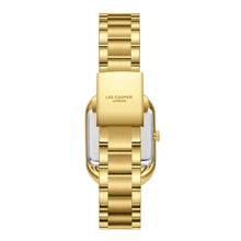 Load image into Gallery viewer, Lee Cooper Square Fashion Silver Dial Gold Watch
