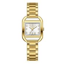Load image into Gallery viewer, Lee Cooper Square Fashion Silver Dial Gold Watch
