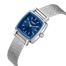 Load image into Gallery viewer, Lee Cooper Square Blue Dial Silver Mesh Watch - LC08280.390

