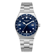Load image into Gallery viewer, Lee Cooper Business Date Window Blue Dial Silver Watch
