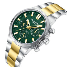 Load image into Gallery viewer, Lee Cooper Chronograph Green Dial Two Tone Watch
