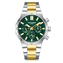 Load image into Gallery viewer, Lee Cooper Chronograph Green Dial Two Tone Watch
