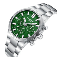 Load image into Gallery viewer, Lee Cooper Chronograph Green Dial Silver Watch
