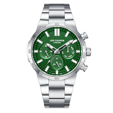 Load image into Gallery viewer, Lee Cooper Chronograph Green Dial Silver Watch

