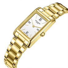 Load image into Gallery viewer, Lee Cooper Square Silver Dial Gold Watch - LC08300.130
