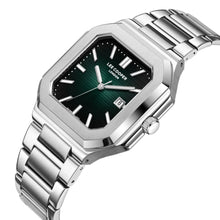 Load image into Gallery viewer, Lee Cooper Maxime Square Case Green Dial Silver Watch
