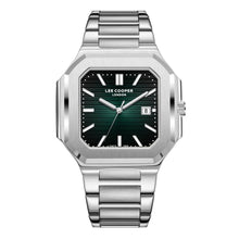Load image into Gallery viewer, Lee Cooper Maxime Square Case Green Dial Silver Watch
