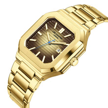 Load image into Gallery viewer, Lee Cooper Maxime Square Case Brown Dial Gold Watch
