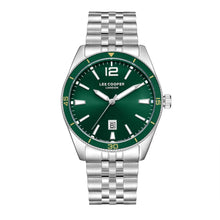 Load image into Gallery viewer, Lee Cooper Oswin Date Window Green Dial Silver Watch
