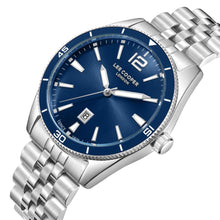 Load image into Gallery viewer, Lee Cooper Simon Date Window Blue Dial Silver Watch
