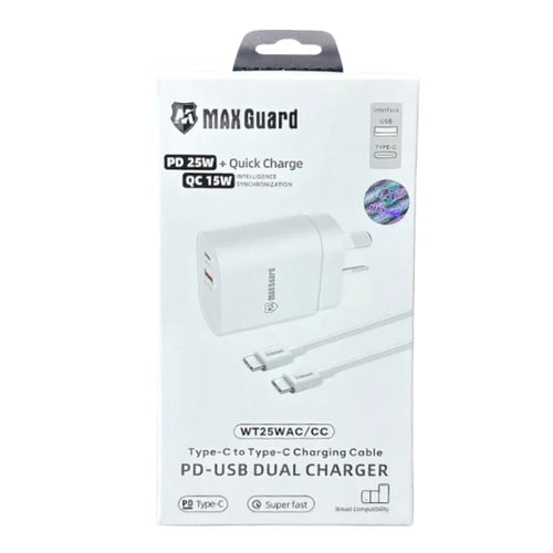 Maxguard Type C & USB Power Adapter Wall Plug (NZ / AUS)
