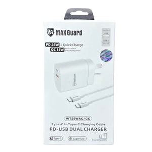 Maxguard Type C & USB Power Adapter Wall Plug (NZ / AUS)