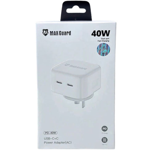 Maxguard Type C (x 2 ports) Power Adapter Wall Plug (NZ