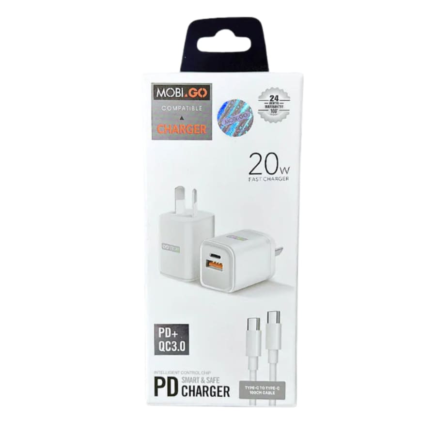 Mobigo Type C & USB Power Adapter Wall Plug (NZ / AUS)