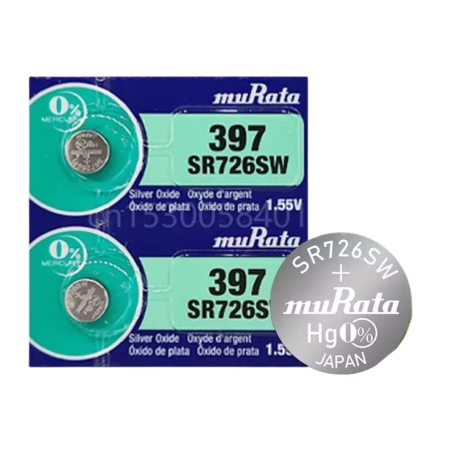 Murata 397 / SR726SW Watch Batteries (2 Pack)