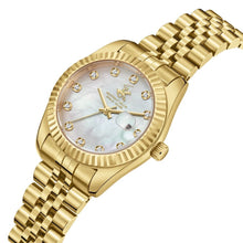 Load image into Gallery viewer, Beverly Hills Polo Club Mother Pearl All Gold Diamond Watch
