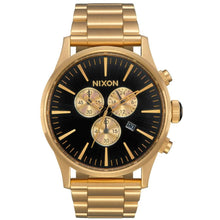 Load image into Gallery viewer, Nixon Sentry Chrono All Gold &amp; Black Men’s Watch A386-510
