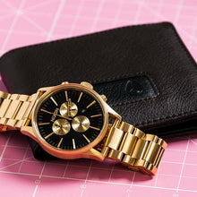 Load image into Gallery viewer, Nixon Sentry Chrono All Gold &amp; Black Men’s Watch A386-510
