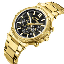Load image into Gallery viewer, Slazenger Dressy Sport Multifunction Black Dial Gold Watch

