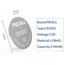 Load image into Gallery viewer, PKCell CR2032 Watch Batteries (5 Pack)
