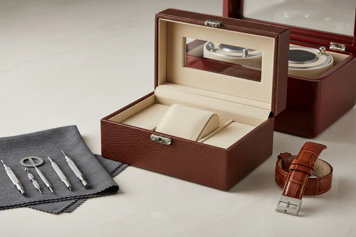 provide me an image showing watch accessories high quality material