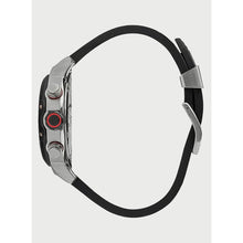 Load image into Gallery viewer, Quantum Black Chronograph Silicone Strap Watch HNG956.351
