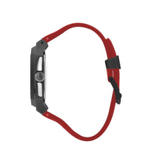 Load image into Gallery viewer, Quantum Chronograph Black Dial Red Strap Square Watch
