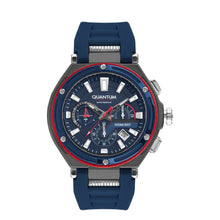 Load image into Gallery viewer, Quantum Hunter All Dark Blue &amp; Gunmetal Chronograph Date
