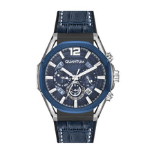 Load image into Gallery viewer, Quantum Powertech Blue Dial Blue Leather Chronograph Silver
