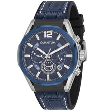 Load image into Gallery viewer, Quantum Powertech Blue Dial Blue Leather Chronograph Silver
