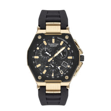Load image into Gallery viewer, Quantum Chronograph Black Dial Gold Case Strap Watch
