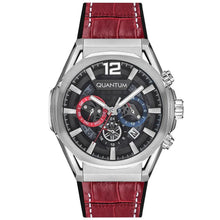 Load image into Gallery viewer, Quantum MultiFunction Calendar Gunmetal Dial Red Silicon
