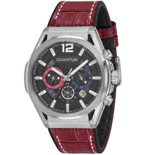 Load image into Gallery viewer, Quantum MultiFunction Calendar Gunmetal Dial Red Silicon
