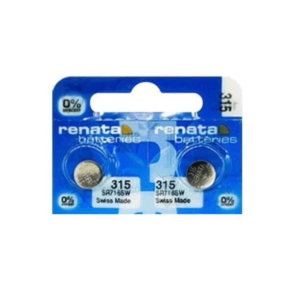 Renata 315 / SR716SW Watch Batteries (2 Pack)