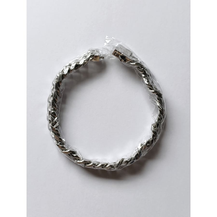 Big Daddy 8MM Cuban Link Silver Bracelet - 8 inch - Bracelet