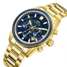 Load image into Gallery viewer, Slazenger Big Daddy Chronograph Blue Dial Gold Watch
