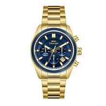 Load image into Gallery viewer, Slazenger Big Daddy Chronograph Blue Dial Gold Watch
