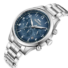 Load image into Gallery viewer, Slazenger Big Daddy Chronograph Blue Dial Silver Watch
