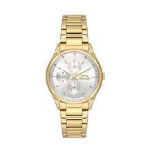 Load image into Gallery viewer, Slazenger Carolina Multifunction Silver Dial Gold Watch

