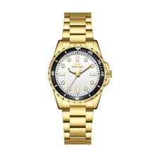 Load image into Gallery viewer, Slazenger Classic Crystals Silver Dial Gold Watch
