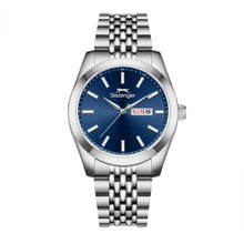 Load image into Gallery viewer, Slazenger Classic Day Date Window Blue Dial Silver Watch
