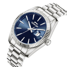 Load image into Gallery viewer, Slazenger Classic Day Date Window Sunray Blue Dial Silver
