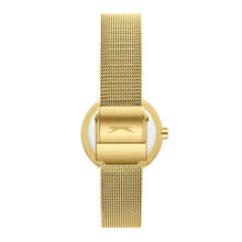 Load image into Gallery viewer, Slazenger Classic White Dial Mesh Gold Watch

